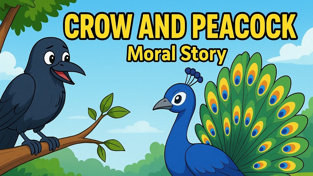 Crow and Peacock Story || Moral Stories in English || Stories for Kids || Cartoon Stories