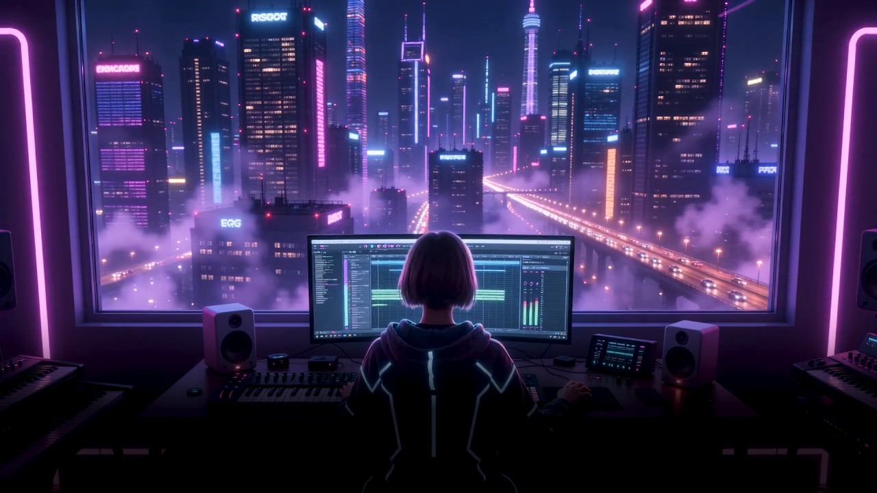 Cyberpunk Lounge Ambient for Deep Focus 🌃 12 Hours — Work, Study, Relax