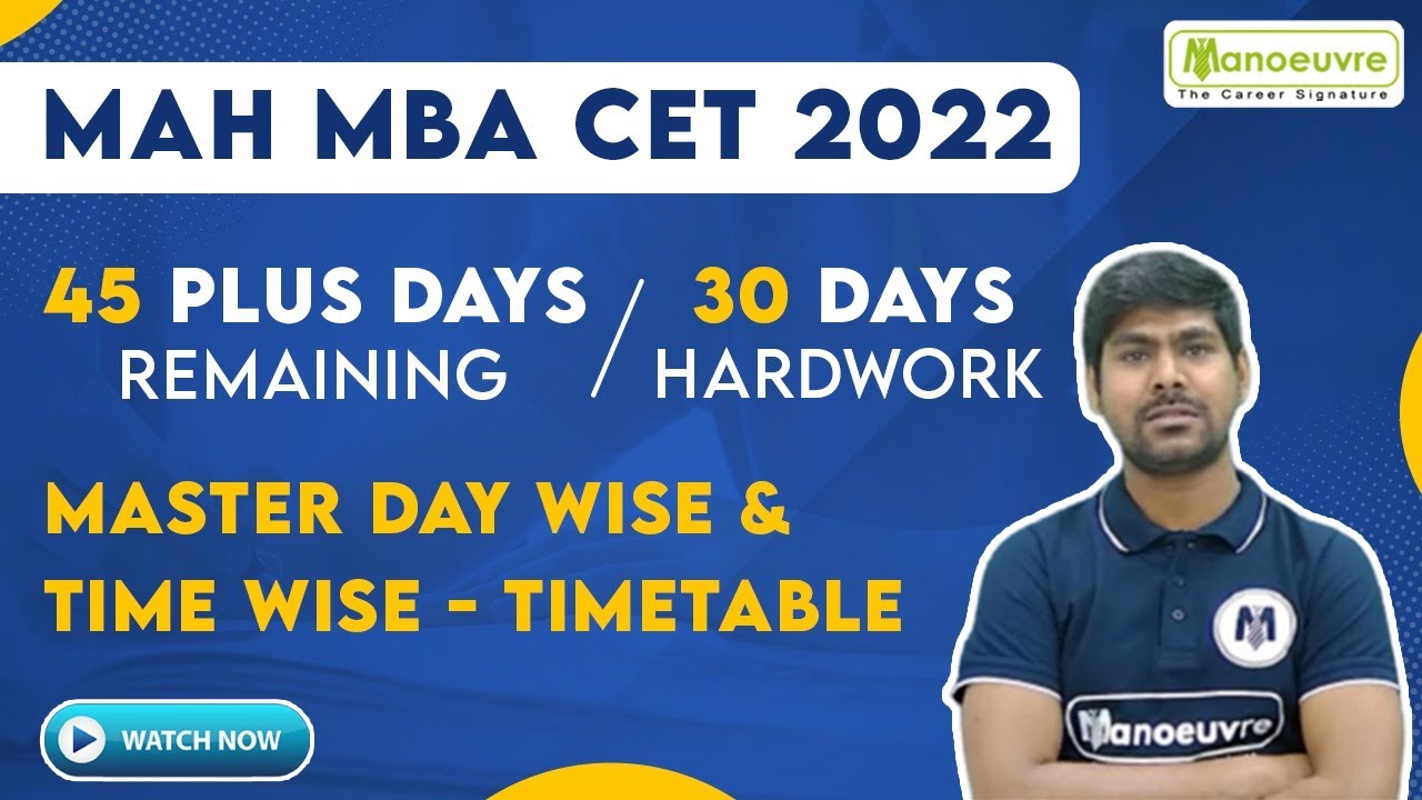 MAH MBA CET 2022 | 30-дневный план подготовки | Идеальное расписание по дням и часам &mdash; Смотреть о...
