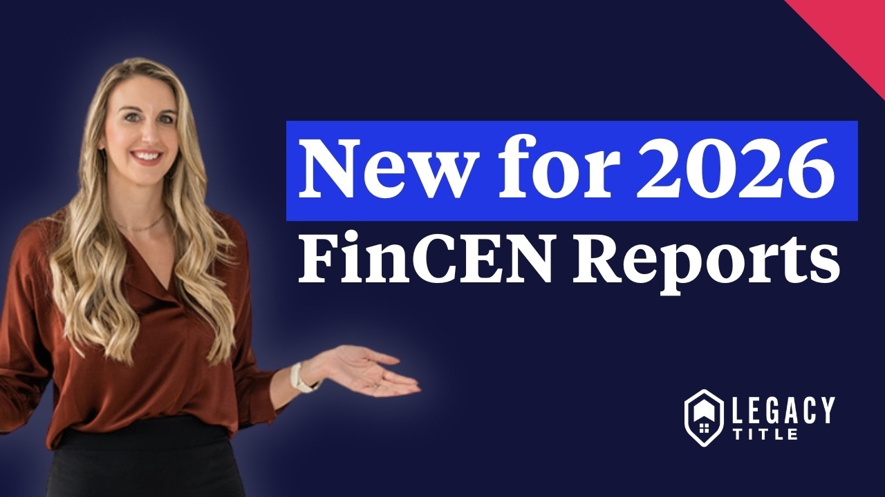 FINCEN Real Estate Reports, New for 2026