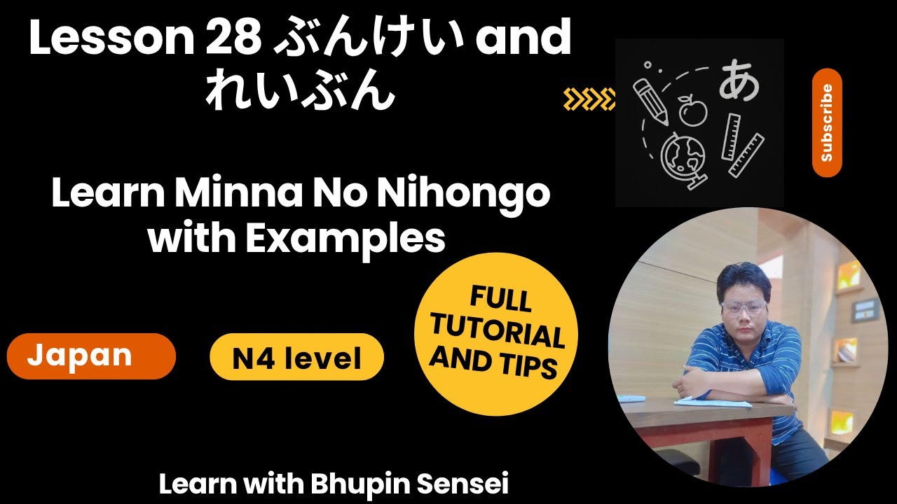 Lesson 28 ぶんけい and れいぶん | Learn Minna No Nihongo with Examples | Learn with Bhupin Sensei