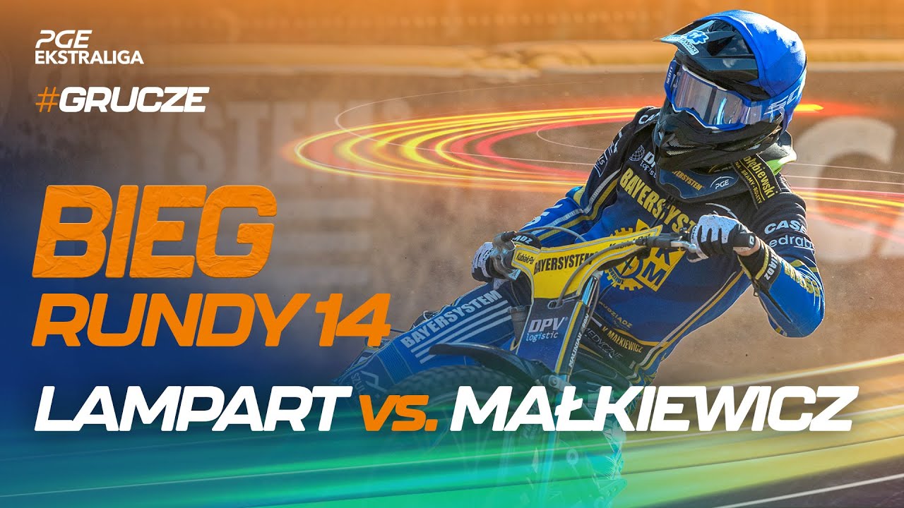 Speedway. Żużel. Mecz: Kevin Małkiewicz vs. Wiktor Lampart (top bieg 14. rundy #GRUCZE)