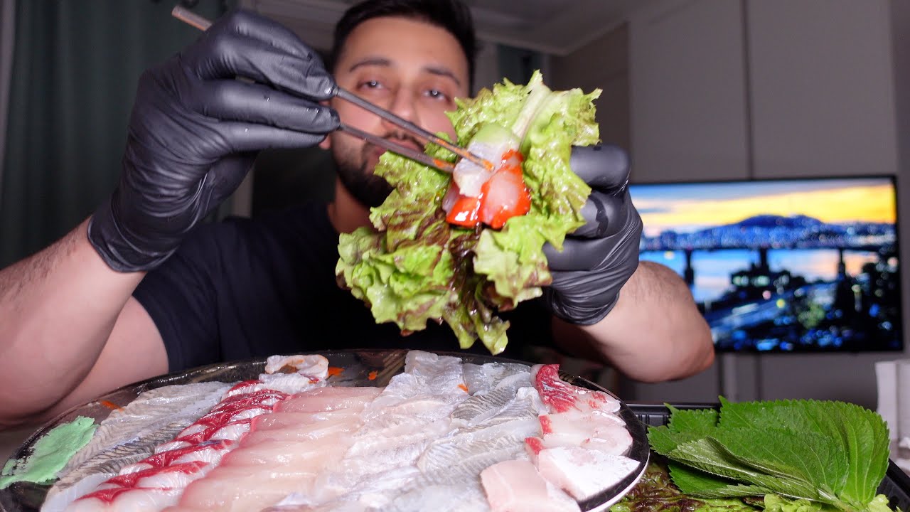 raw fish / 회 hwe / sashimi | mukbang asmr (no talking)
