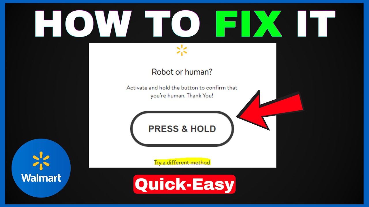 How To Fix Walmart Robot or Human Button Not Working 2026 | Fix Press and Hold Not Working