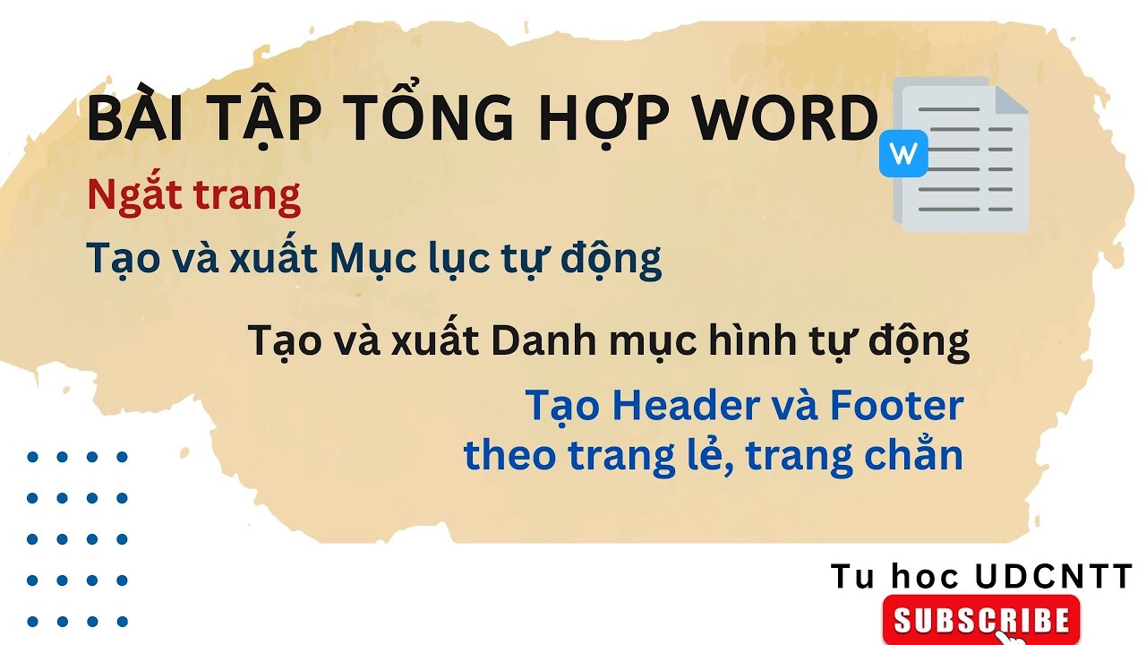 Word #12. Tổng hợp Word | Ngắt trang | Tạo mục lục tự động | DM Hình | Tạo Header & Footer