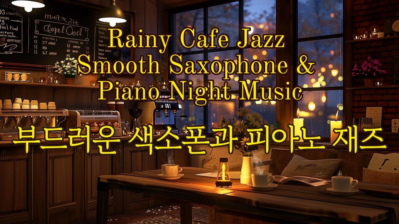 부드러운 색소폰과 피아노 재즈  Smooth Saxophone & Piano Night Music