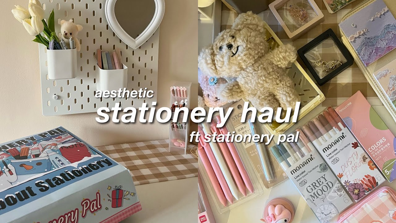 cozy stationery haul + current faves 🤍| ft.stationery pal