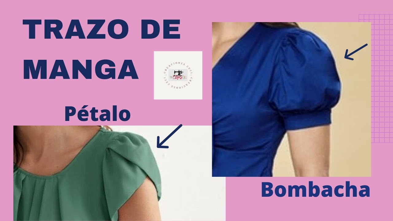 Como hacer el trazo de una manga Petalo y Bombacha (PASO A PASO)