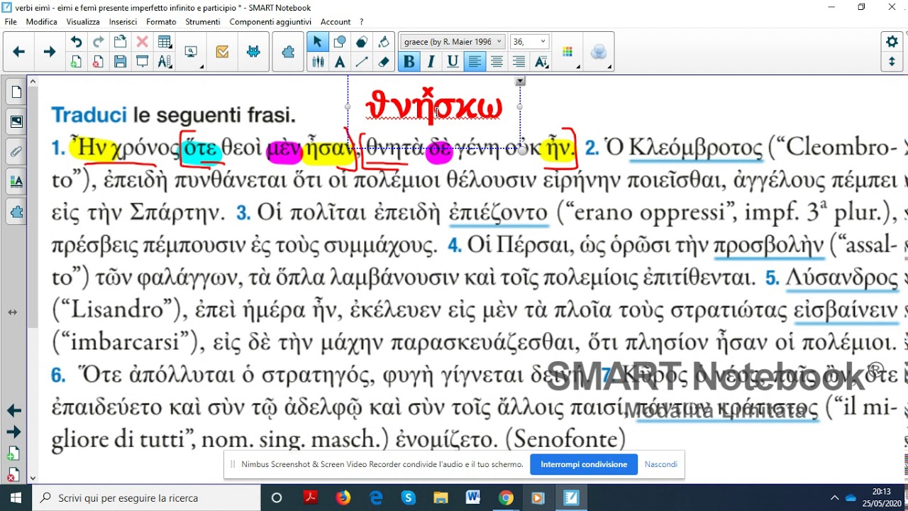 proposizioni temporali e causali esplicite in greco