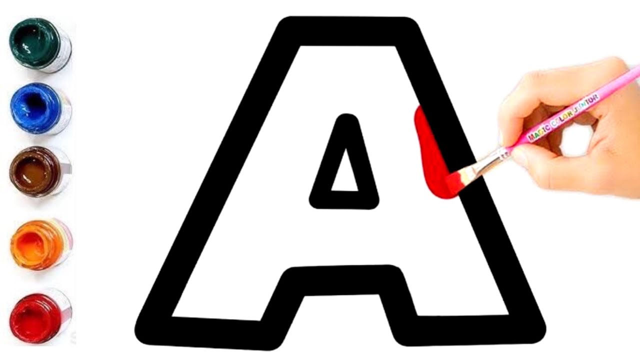 Let's Learn To Draw & Paint Alphabet A to Z For Kids/ABC Painting For Kids, abcd, ABC Song, Kids Fun