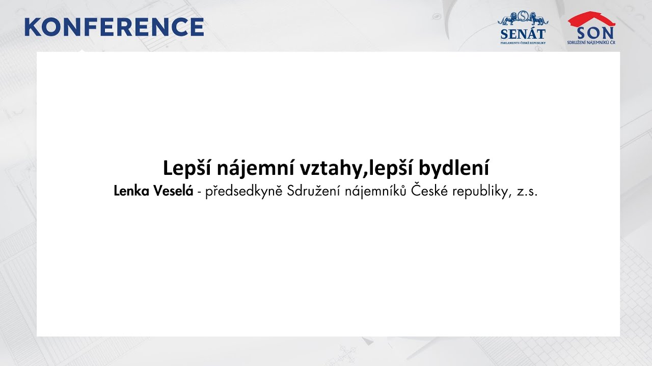 Dny nájemního bydlení 2025   Lenka Veselá