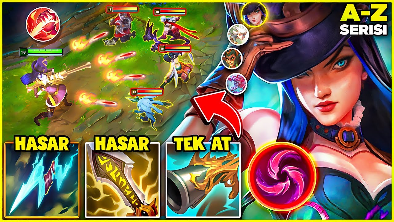4 SUİKASTÇİ ŞAMPİYONA KARŞI CAITLYN JUNGLE OYNADIM! (ÇOK ŞAŞIRACAKSINIZ!) | A-Z JUNGLE #6