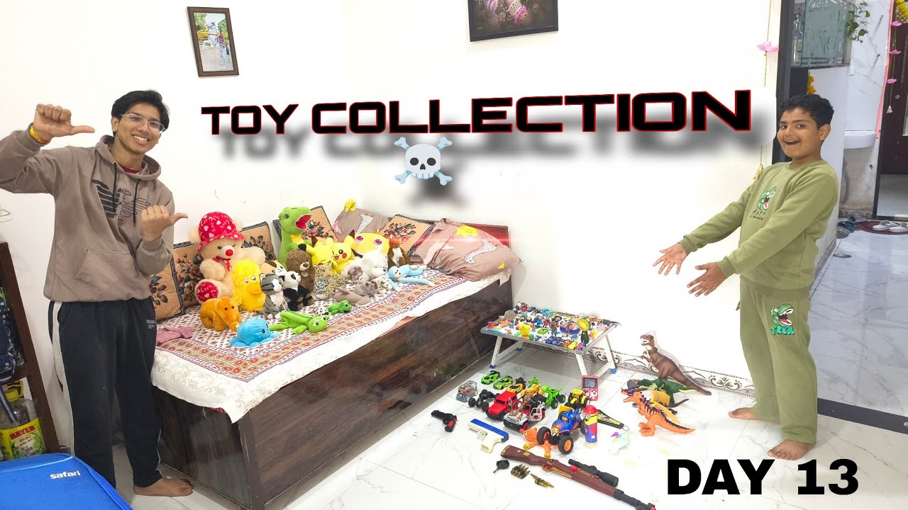 DAY 13 TOYS  COLLECTION ☠️😼#vlog #travel #mandsaur #toys #toyscollection #kinderjoy #dinosaur 
