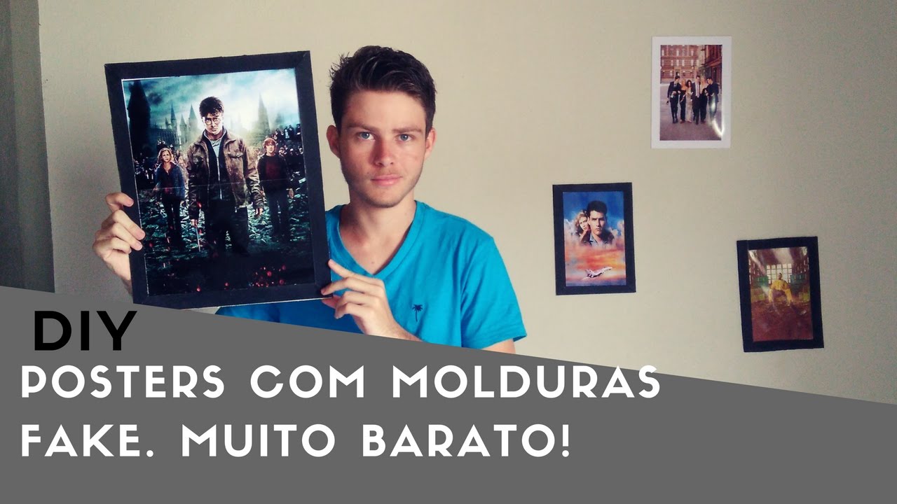 DIY 4 - APRENDA A FAZER POSTERS BARATOS COM MOLDURA FAKE