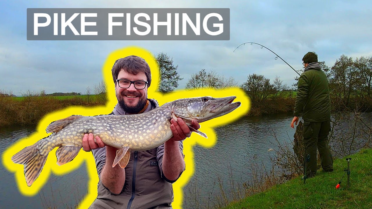 PIKE FISHING| 2024 starts with a BANG! Double hook up RIVER PIKING!