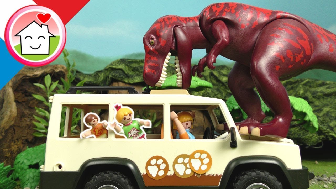 Playmobil en francais Safari Dinosaure - La famille Hauser - Jouets pour enfants