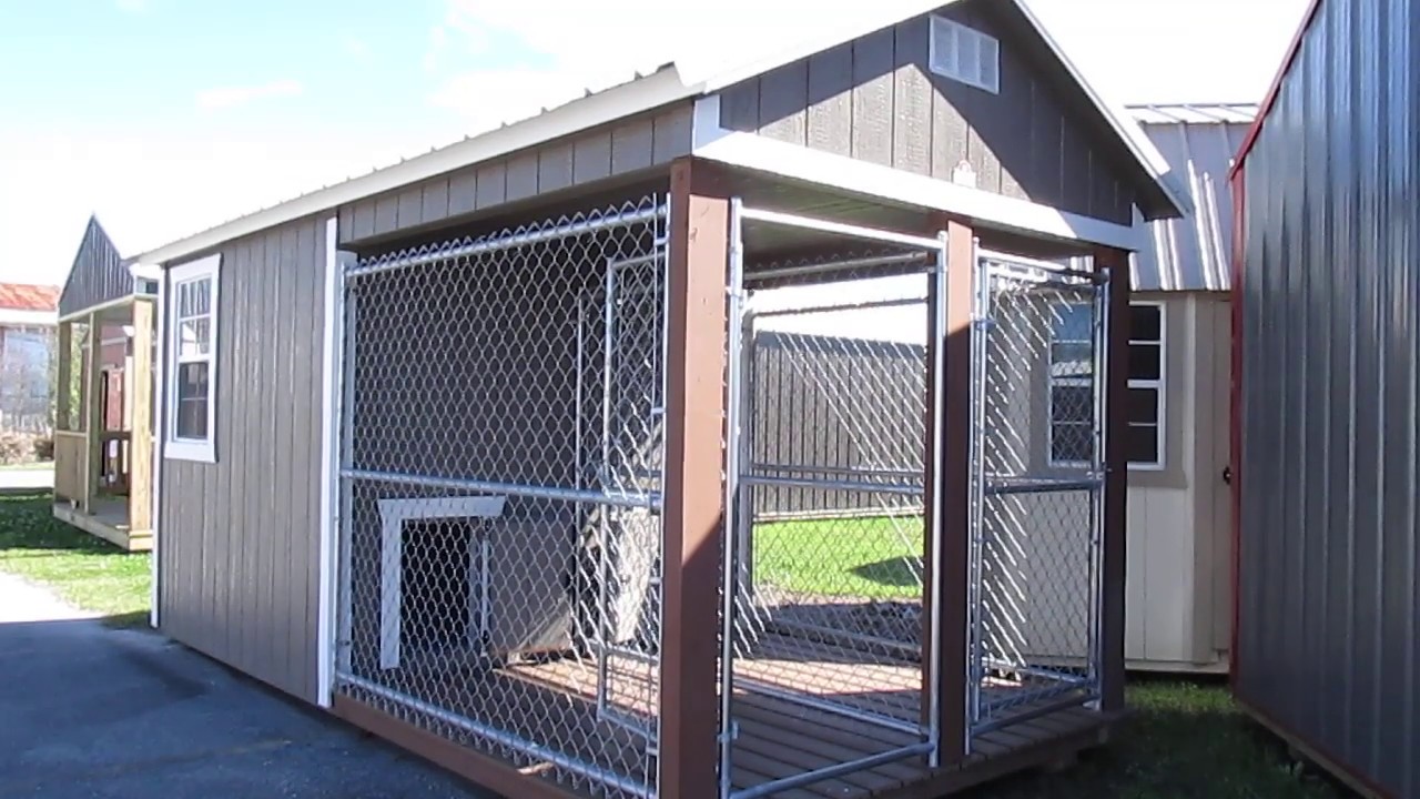 DERKSEN 8X16 DOUBLE DOG KENNEL AT BIG W's PORTABLE BUILDINGS IN LAFAYETTE LOUISIANA