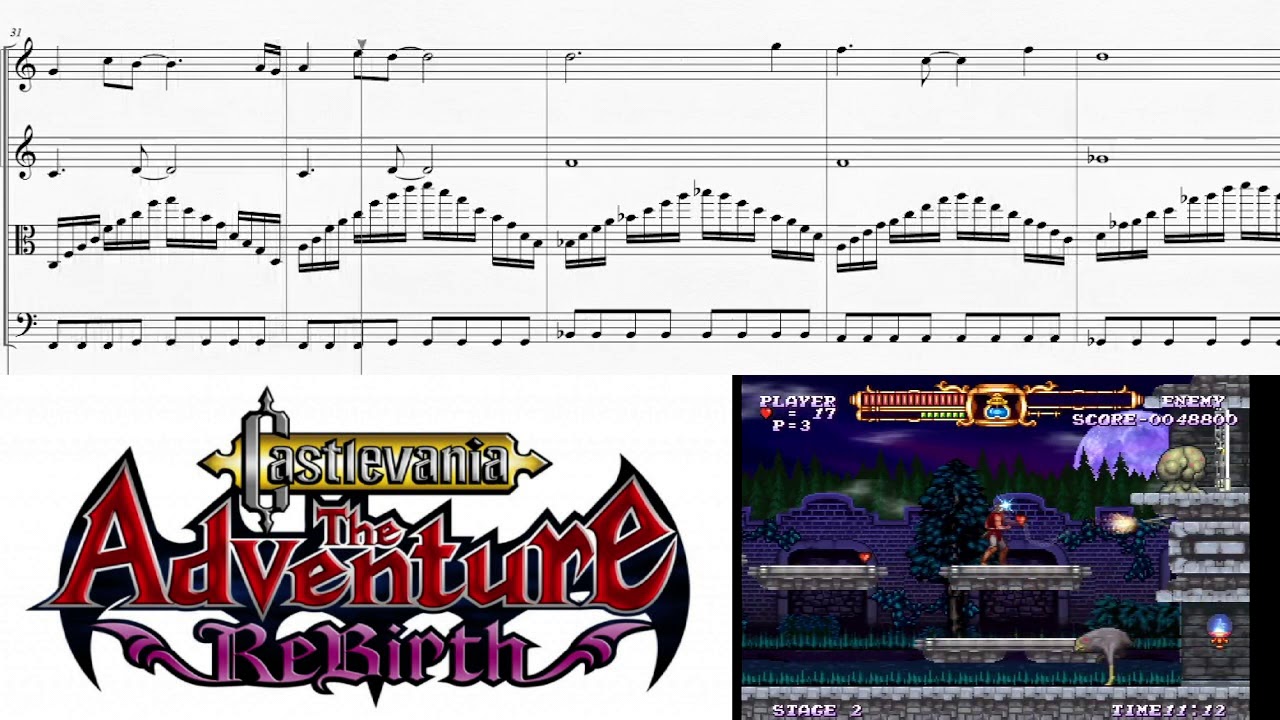 LULLABY SENT TO THE DEVIL - Orchestra Remix + Sheet Music - Castlevania