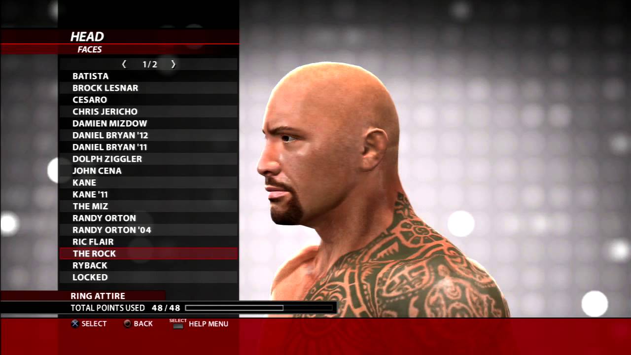 WWE 2K16 Superstar Heads Faces PS3 HD