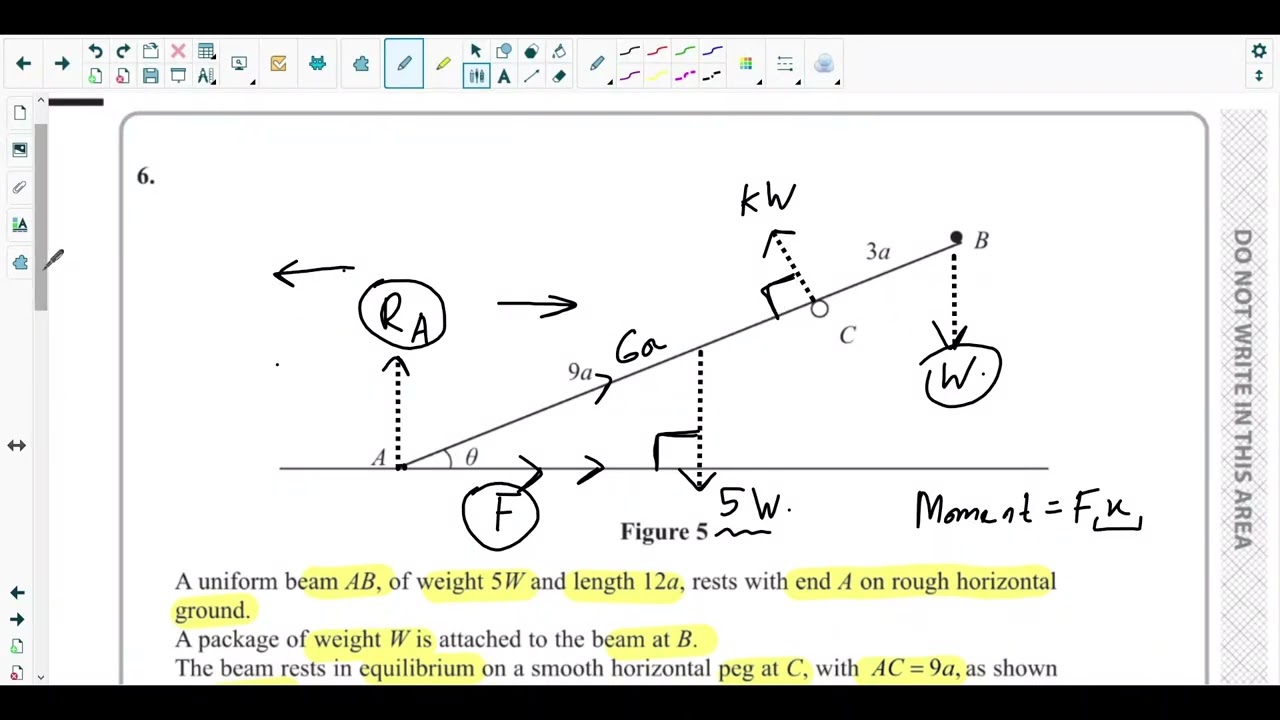 Q.NO.6-Statics of a Rigid Body,Moments,Forces in Equilibrium along Horizontal & Vertical Direction.