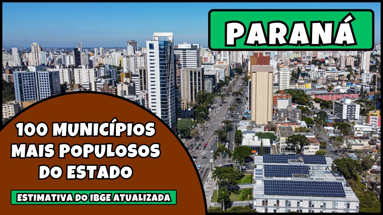 📊 Os 100 Municípios Mais Populosos do Paraná em 2025 | Estimativa IBGE