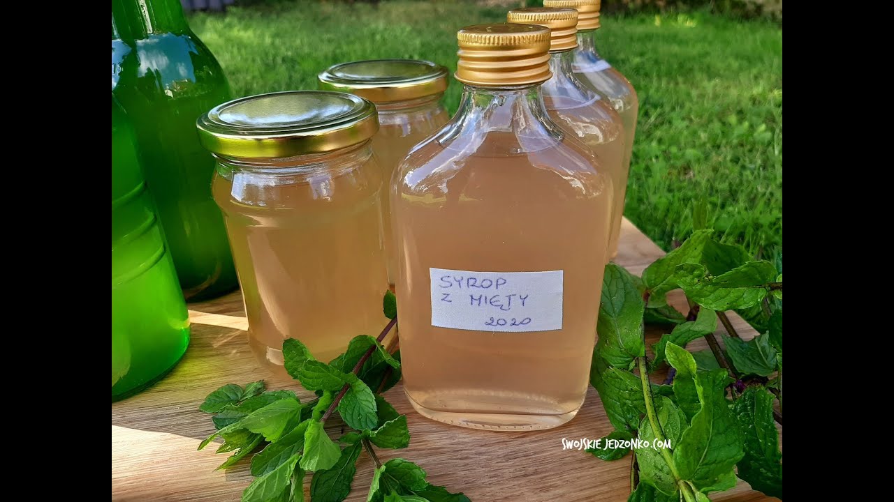 Syrop z mięty do herbaty i wody mineralnej #mięta #syrop #dosłoik&oacute;w