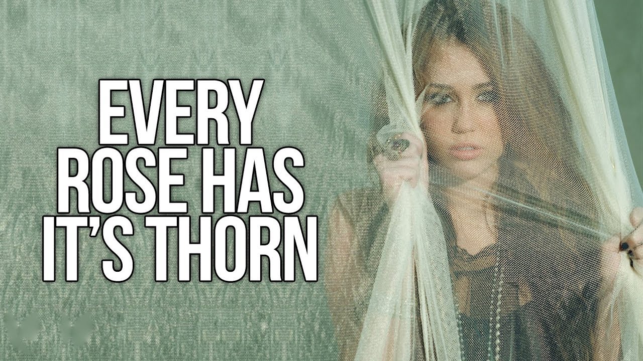 Miley Cyrus - Every Rose Has It's Thorn (Lyrics) HD