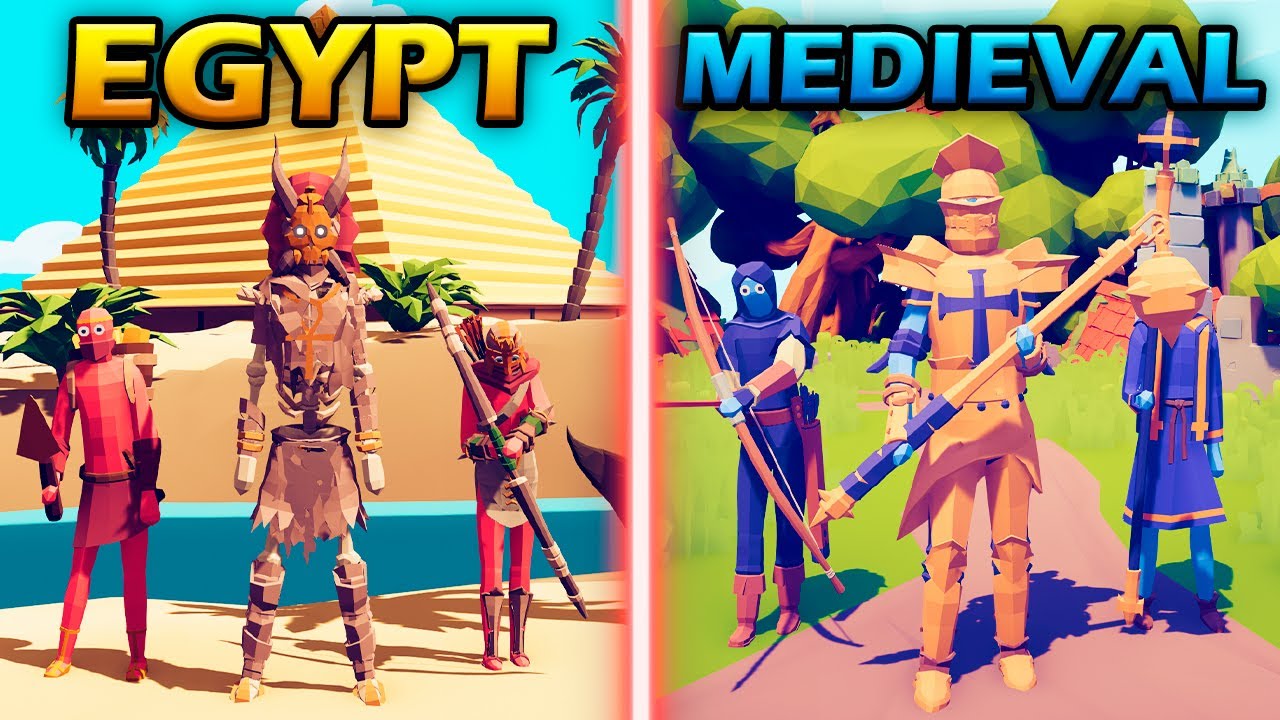ANCIENT EGYPT vs MEDIEVAL TEAM - Totally Accurate Battle Simulator TABS