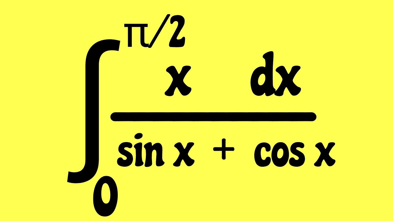 integral of  x/(sinx+cosx) limit 0 to π/2  @StudyPointPro