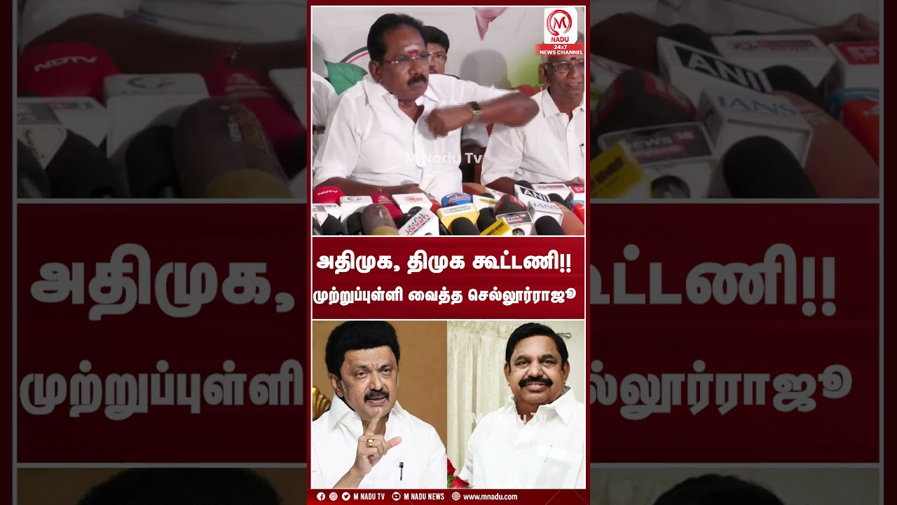 அதிமுக, திமுக கூட்டணி!!முற்றுப்புள்ளி வைத்த செல்லூர்ராஜூ | AIADMK | DMK