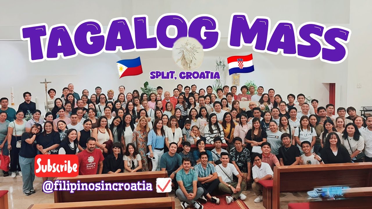 TAGALOG MASS IN CROATIA 🇭🇷🇵🇭 #vlogs #church  #filipinos @filipinosincroatia 