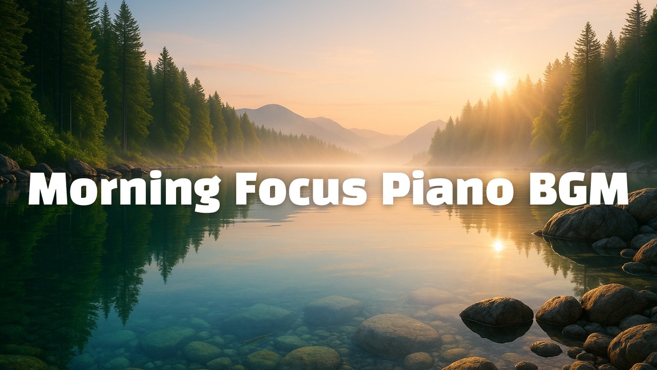 Peaceful Lake Morning | Calm Piano & Nature | Fresh Focus Music for Work & Study