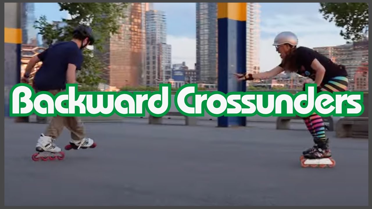 Обучающее видео по катанию на коньках задом наперёд от Stuttering Skater. Кросс-андер или паралле...