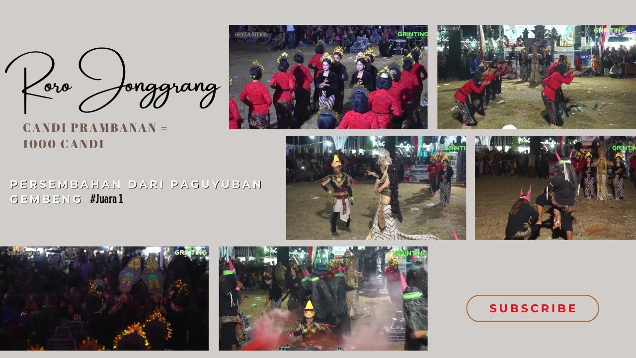 JUARA 1 - PAGUYUBAN GEMBENG // RORO JONGGRANG // FESTIVAL KEBUDAYAAN HUT RI 79 // GRINTING TV