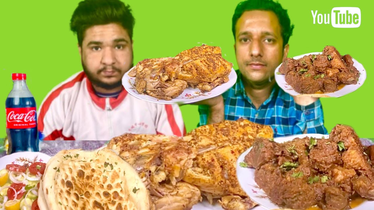ASMR EATING Spicy MUTTON CURRY AND ROST CHARGHA Spicy 