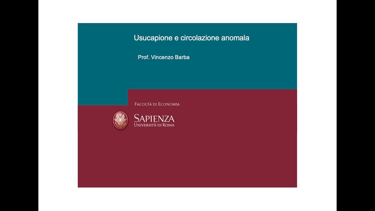 Lezioni di diritto privato. D 02 Circolazione dei diritti e possesso