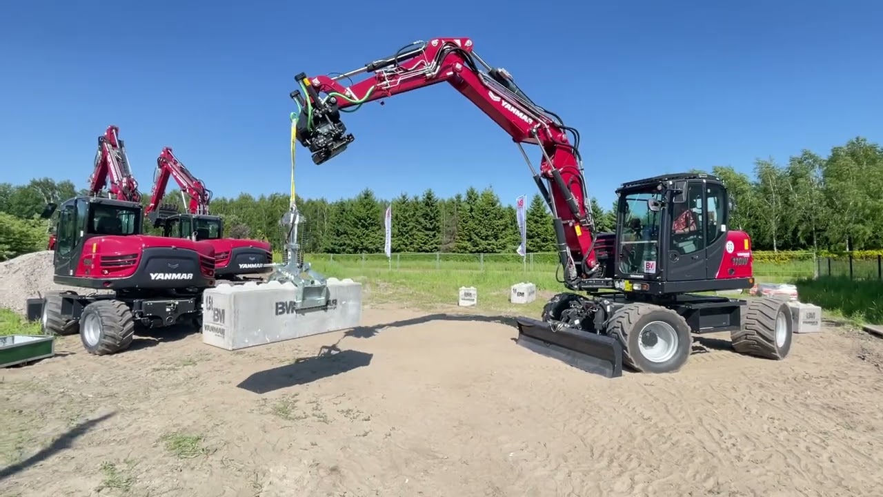 Yanmar B110 z Rototilt / Roto-twist jak sobie radzi z podnoszeniem ???