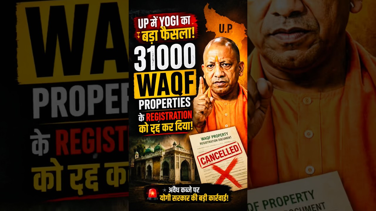 Registration of 31,000 Waqf properties cancelled #waqfboard #uttarpradesh #yogiadityanath
