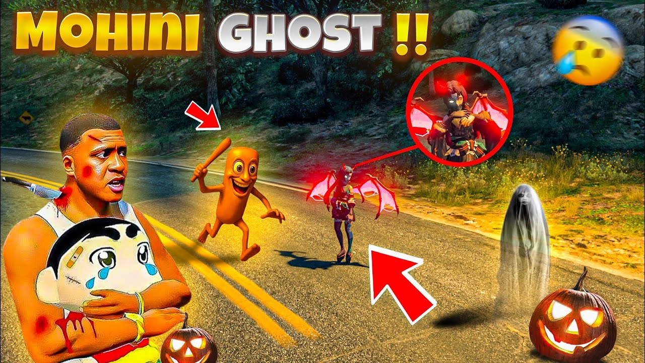 GTA V :😰MOHINI GHOST killed Franklin & Shinchan in GTA 5 ( Part-1 ) in Telugu
