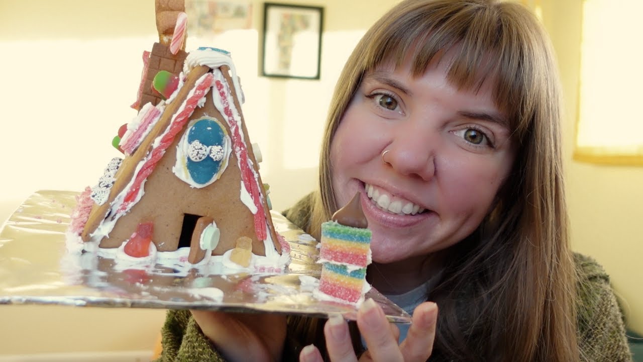 ASMR Over-Explaining My Homemade Gingerbread Houses 🎄🍬