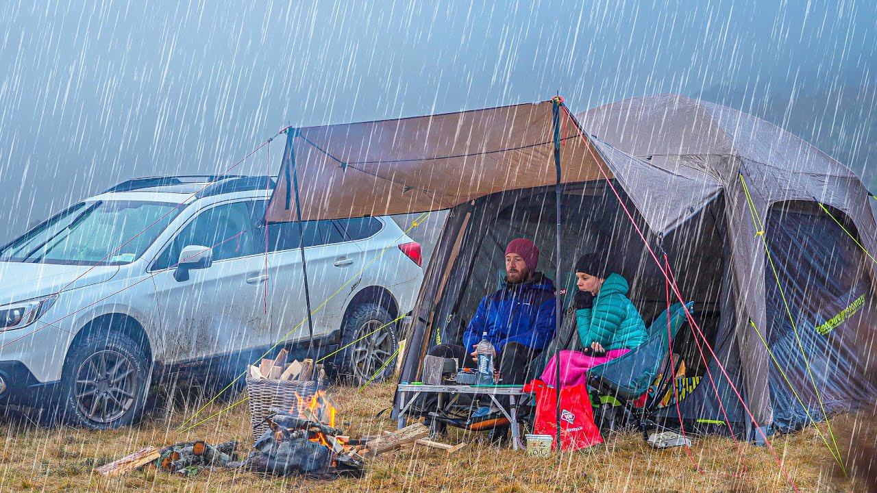 Палаточный кемпинг под дождём — Relax Car Camp