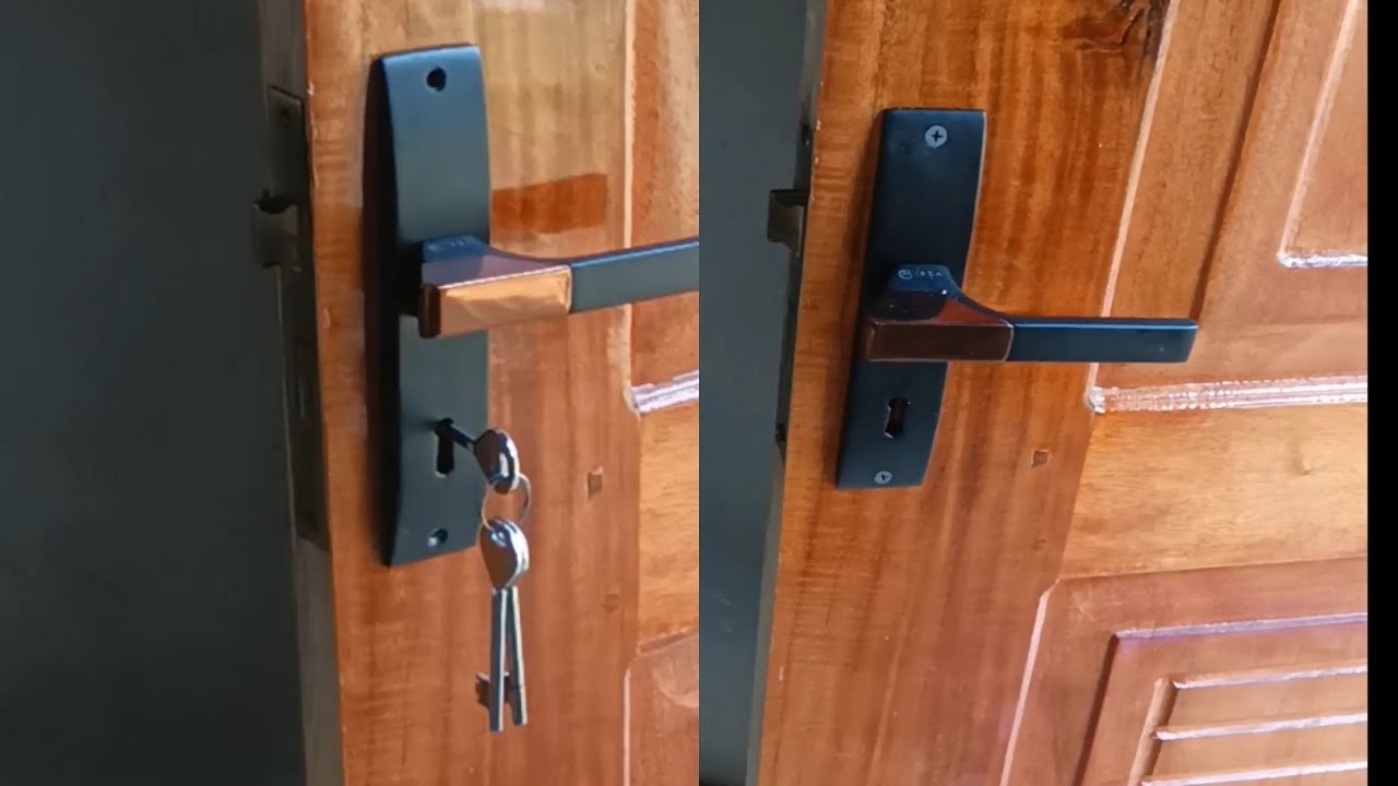 Door Handal Lock Fitting || how to install a door lock