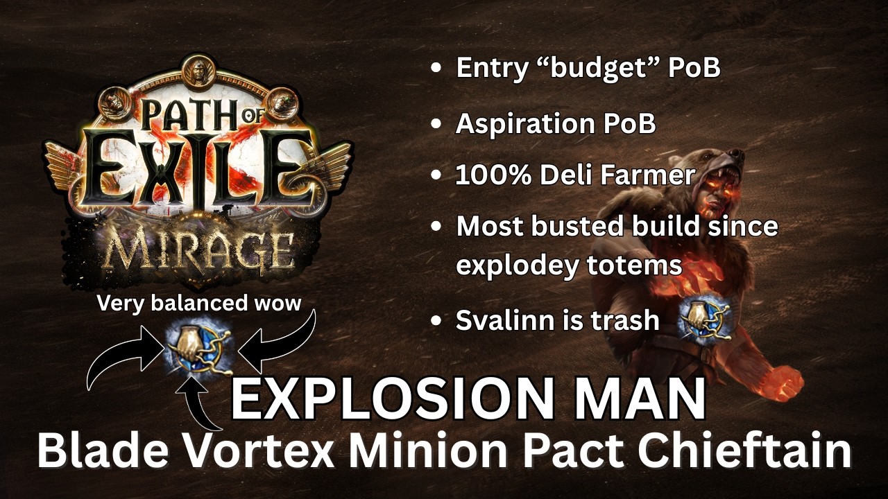 Path of Exile [3.28] Minion Pact Blade Vortex Chieftain | Totally Balanced Build