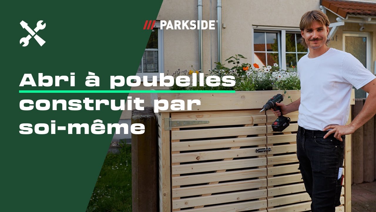 DIY abri à poubelles avec parterre de fleurs facile à construire soi-même ! l PARKSIDE
