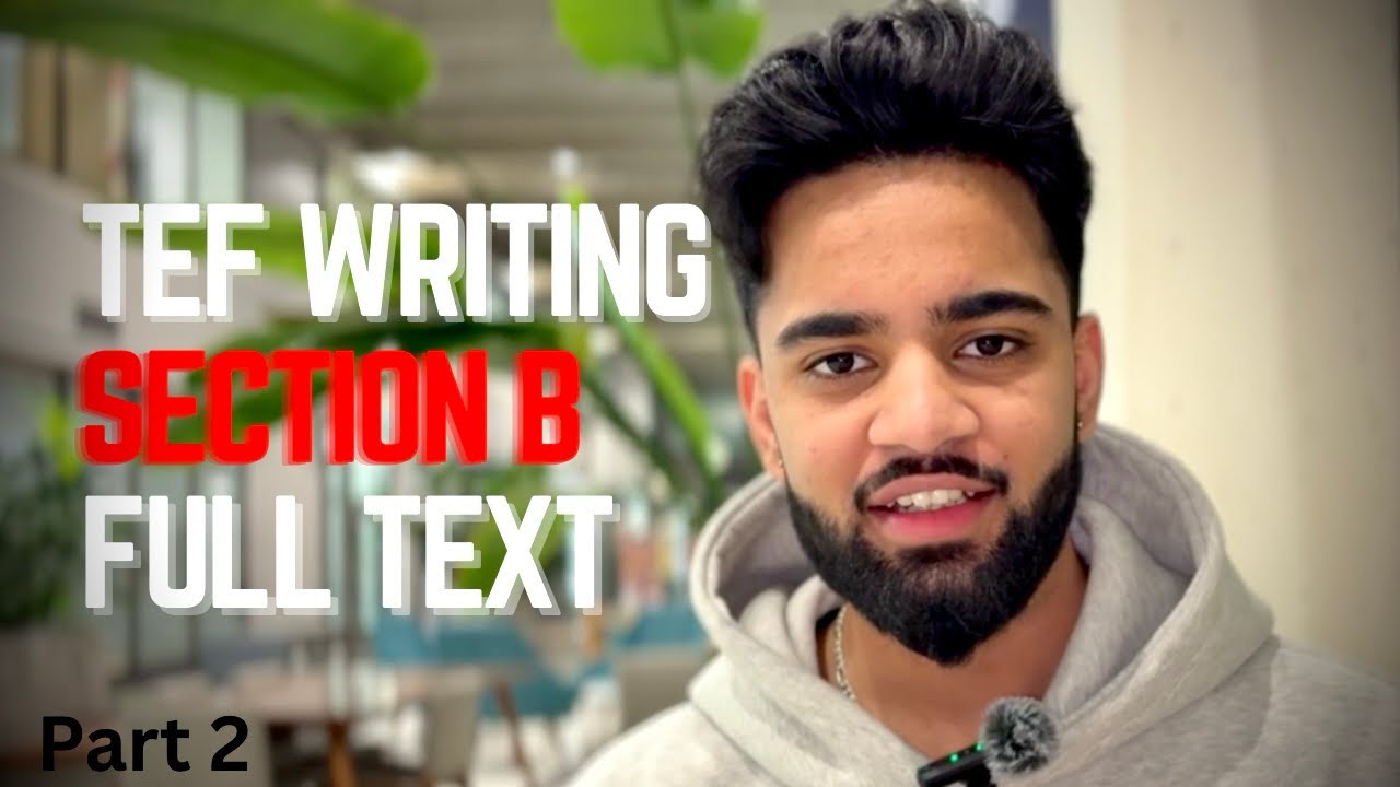 Complete TEF writing section 2 Example