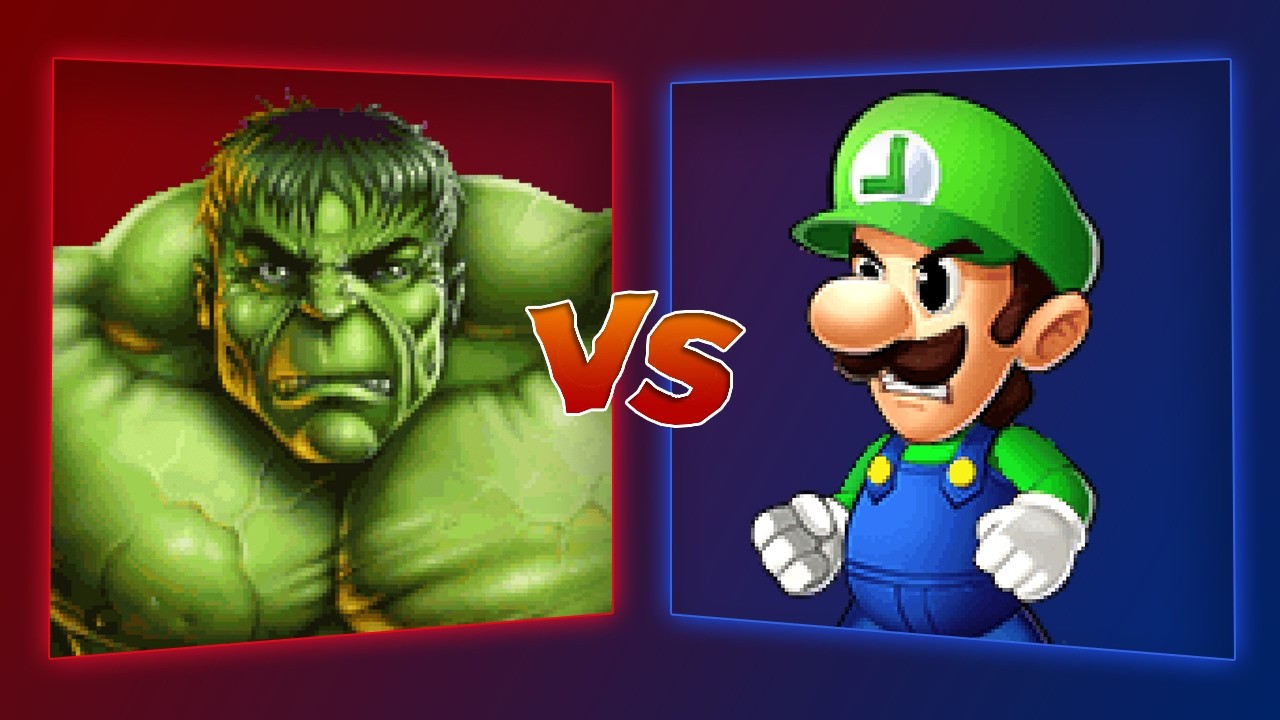 MUGEN Battle - Hulk vs Power Star Luigi