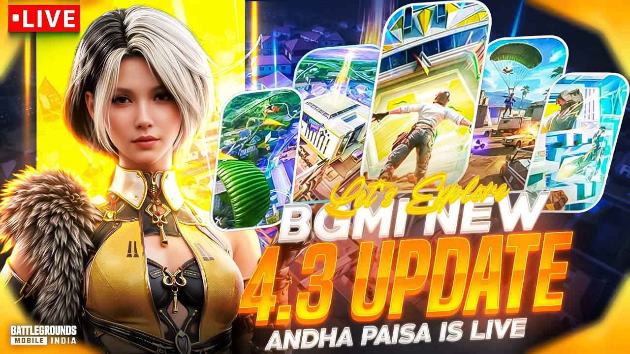 🔴LIVE BGMI |NEW 4.3 UPDATE AHGAYA DOSTO #bgmi #gameplay  #livestream