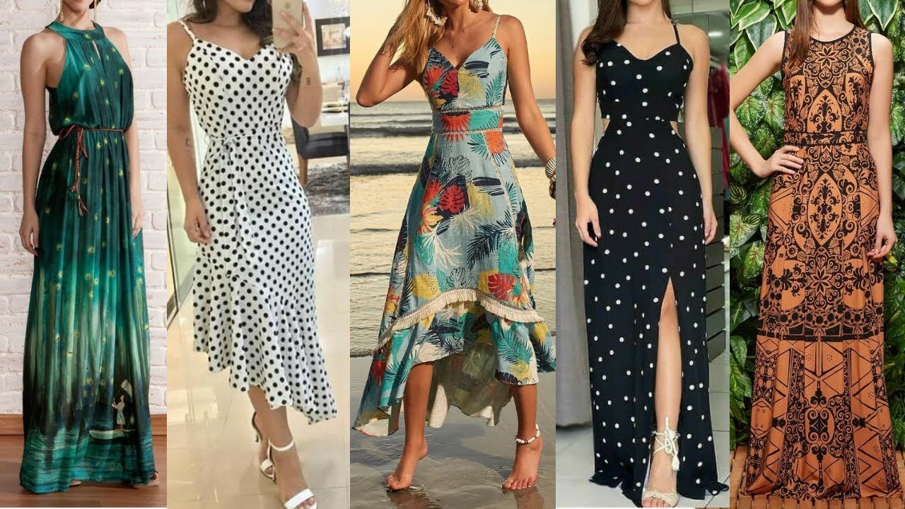 VESTIDOS LARGOS  ESTILO CASUAL de MODA 2022/ NUEVAS TENDENCIAS de MODA 2022 VESTIDOS LARGOS CASUALES