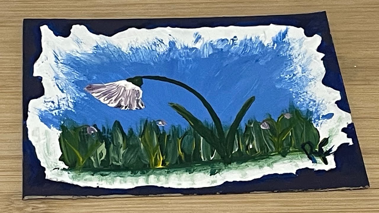 Post Card #6 Droopy Flower 