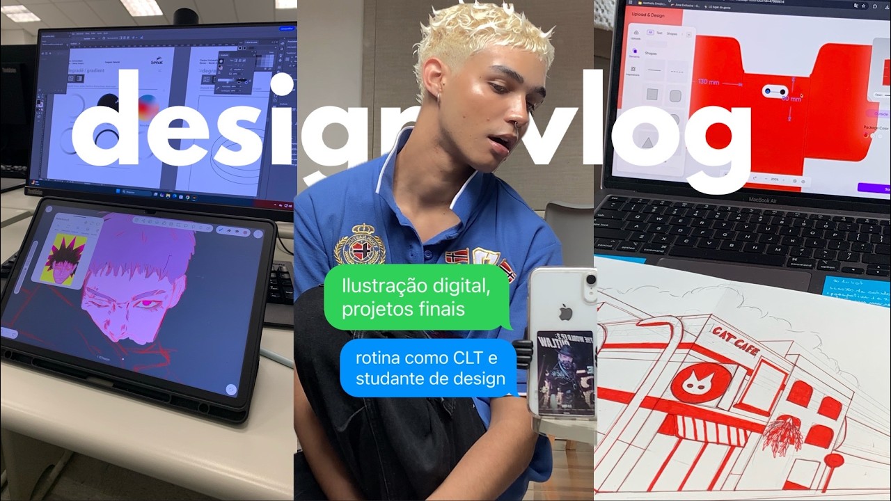 VLOG estudante de design, finalizando projetos e muitos surtos